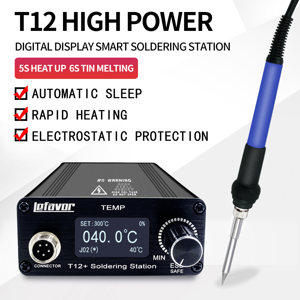 Digital Soldering Station T12 - T12 + Soldeerstation soldeerbout 1.3 inch