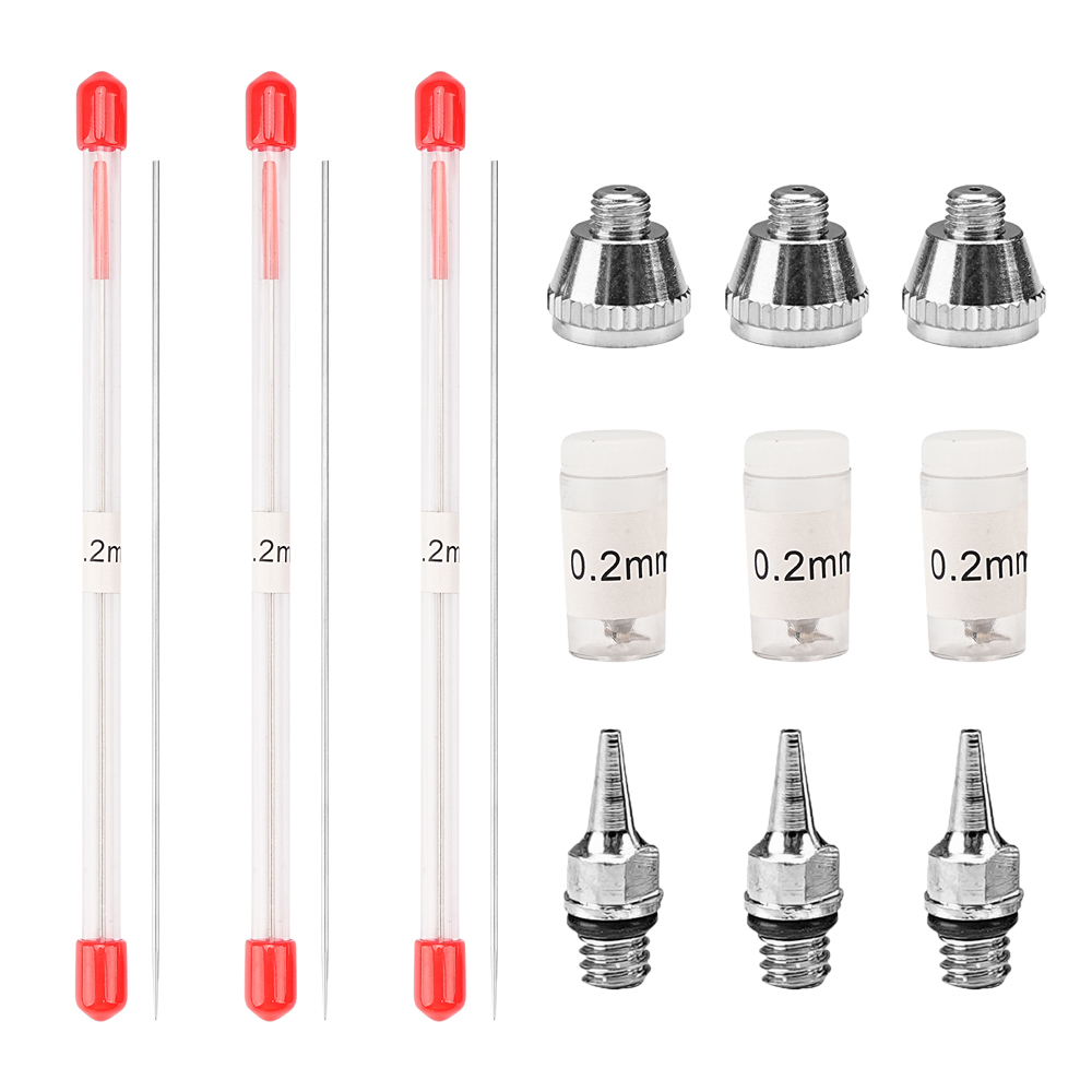 1/3pcs set 0.2/0.3/0.5mm Airbr - Airbrush Kit With Mini Compressor recensie en prijs