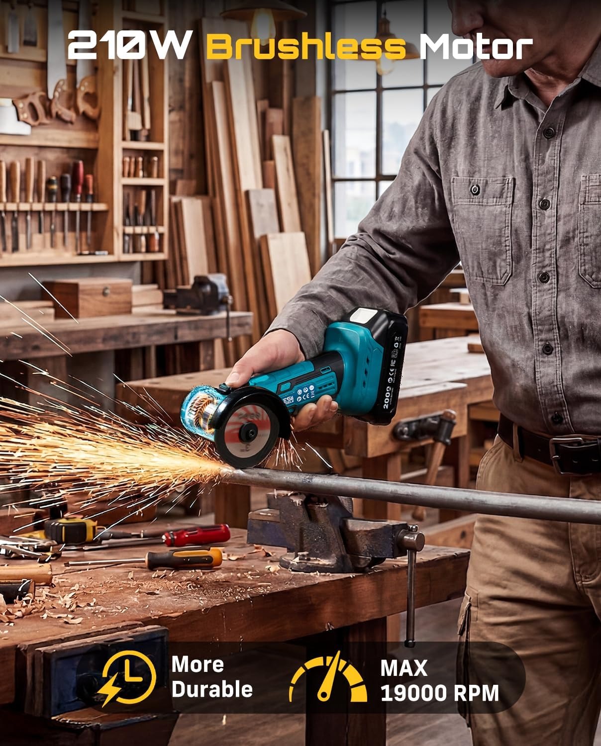 SEESII Draadloze Mini-hoekfree - Brushless Angle Grinder Battery Powered recensie en prijs