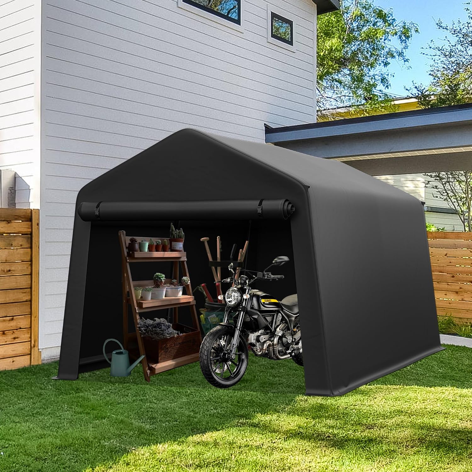 Draagbare buitenberging 8x14FT - Garden Tools recensie en prijs